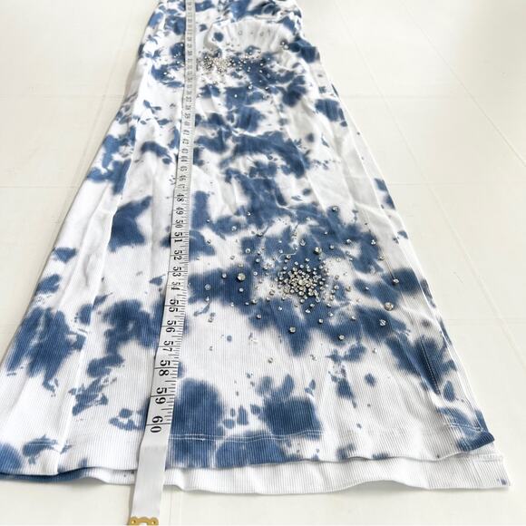 New DES PHEMMES Crystal-Embellished Tie-Dye Maxi Dress Women’s SIZE 2 (38) - Picture 8 of 15